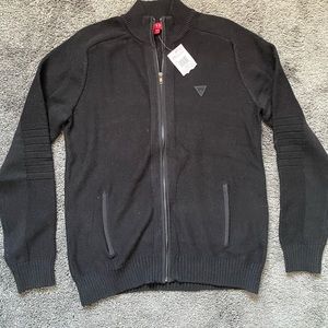 GUESS MENS ZIP-UP SWEATER